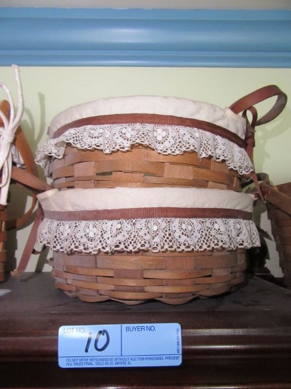 (2) 1983 LONGABERGER BASKETS. NO INSERTS