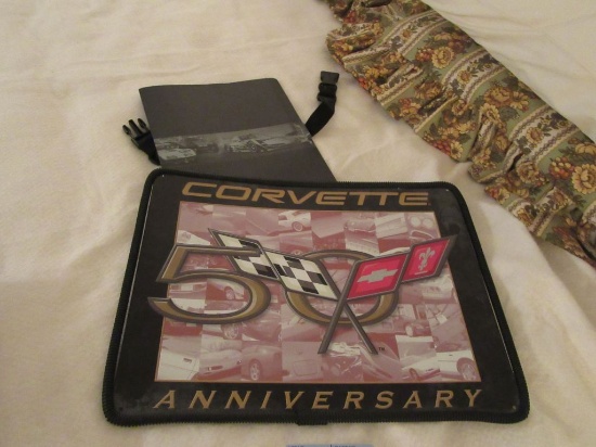 CORVETTE 50 YEAR ANNIVERSARY SIGN AND PAMPHLET