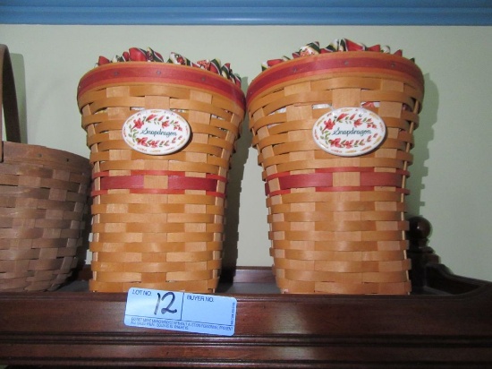 (2) 1998 SNAPDRAGON LONGABERGER BASKETS WITH INSERTS