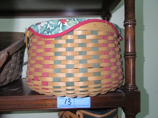 2003 LONGABERGER BASKET WITH DIVIDED INSERT