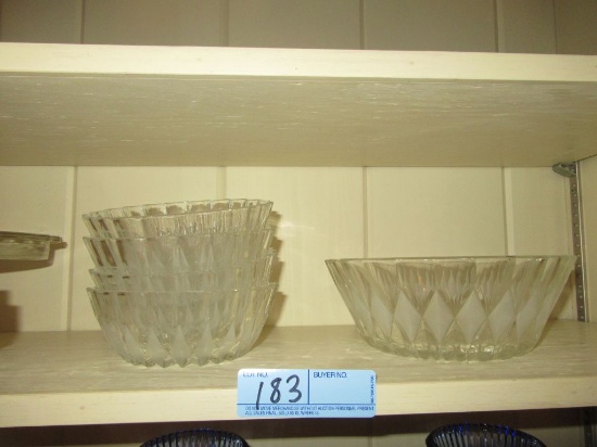 GLASS SALAD BOWL SET