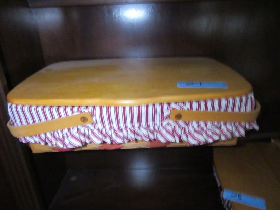 1997 LONGABERGER BASKET WITH INSERT AND LID