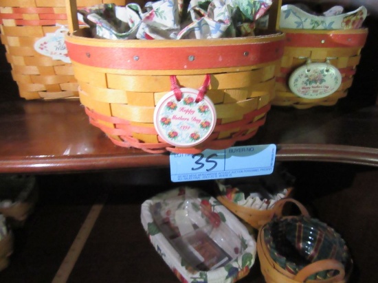 1998 HAPPY MOTHER'S DAY LONGABERGER BASKET, NO INSERT. 1999 HAPPY MOTHER'S