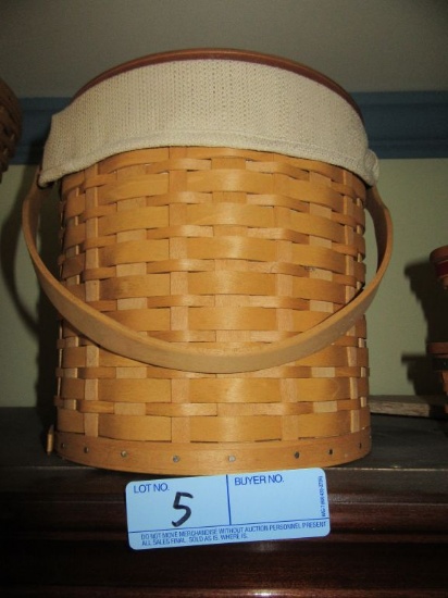 LONGABERGER BASKET 2003 WITH ICE BUCKET INSERT AND LID