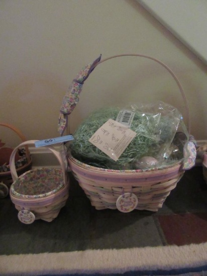 2000 LONGABERGER EASTER BASKET WITH ACCESSORIES AND 2000 LONGABERGER JELLY