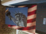 STATUE OF LIBERTY GLUED PUZZLE AND AMERICAN FLAG GLUED PUZZLE