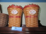 (2) 1998 SNAPDRAGON LONGABERGER BASKETS WITH INSERTS