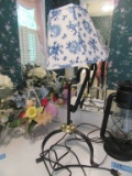 WROUGHT IRON LAMP WITH SHADE