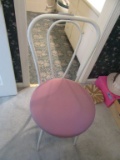 METAL FRAMED VANITY CHAIR