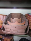 1983 LONGABERGER BASKET WITH WOODEN INSERTS