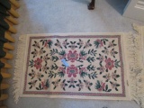 POLYNAISE AREA RUGS. APPROXIMATELY 4' BY 6', 3' BY 2-1/2', AND 2-1/2' BY 2'