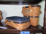 1997 LONGABERGER COLLECTORS CLUB MEMBERSHIP BASKET WITH INSERT. 2001 LONGAB
