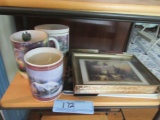 THOMAS KINKADE MUGS WALL HANGING AND BOOK