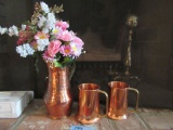 METAL MUGS AND PITCHER