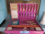 FLEURTOR STAINLESS STEEL STEAK KNIVES AND CARVING SET WITH EVERSHARP FROZEN