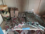 LONGABERGER BASKET LINERS AND CANDLES