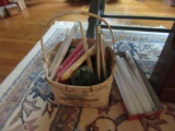 VARIETY OF CANDLES WITH BASKET