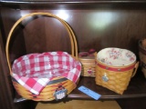 3 LONGABERGER BASKETS - 2002 WITH INSERT. 2001 WITH INSERT. 2002 WITH INSER