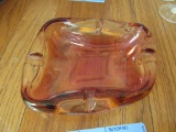 PINK CARNIVAL GLASS ASHTRAY