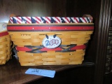 2000 LONGABERGER BASKET WITH DIVIDED PLASTIC INSERT