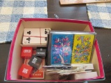 PLAYING CARDS AND PLASTIC BLOCK GAMES