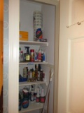 CLOSET OF CLEANING ITEMS, SUPPLIES, AND ETC