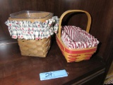 1997 LONGABERGER BASKET WITH INSERT. 1983 LONGABERGER BASKET WITH DIVIDED I