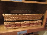 PYREX BAKING DISHES WITH BASKET HOLDERS