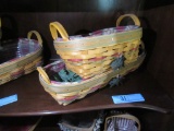 2001 LONGABERGER BASKET WITH INSERT. 2000 LONGABERGER BASKET WITH DIVIDED I