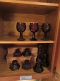 AVON CRANBERRY COLOGNE CANDLE HOLDERS AND OTHER CANDLE HOLDERS