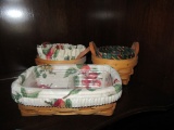 2001 LONGABERGER BASKET WITH DIVIDED INSERT. 1997 LONGABERGER BASKET WITH I