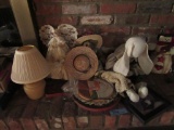 LONGABERGER HOMESTEAD BEAR. STUFFED RABBIT WALL HANGINGS AND ETC