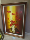 FLORAL OIL ON CANVAS BY GARRET