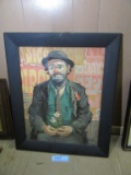 CLOWN PAINTING ON BOARD UNSIGNED