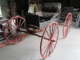 WOODEN CARRIAGE WAGON, RED