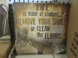 1 REMOVE YOUR SHOES CANVAS