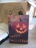 1 CASE (8 PIECES) OF LIGHTED HALLOWEEN DOOR CANVASES