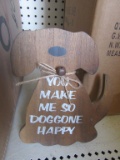 1 CASE (24 PIECES) OF SO DOG GONE HAPPY WHEATHERED DOGS