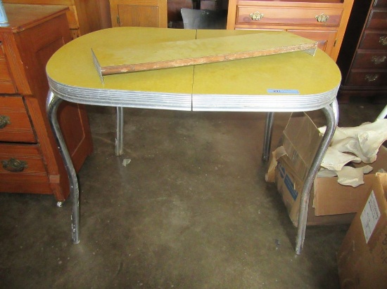 CHROME DINETTE TABLE WITH FORMICA TOP