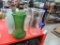 COLORED VASES, BOTTLES, AND ETC