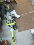 RYOBI 18 VOLT CORDLESS TRIMMER WITH 2 CHARGERS AND 2 BATTERIES