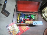 TOY CARS AND WOOD BOX