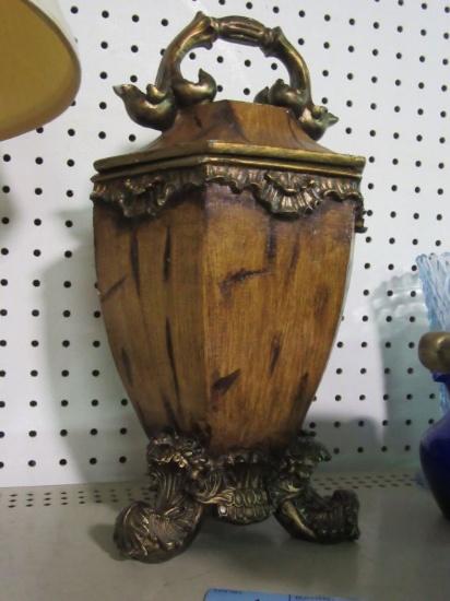 HEAVY DECORATIVE COVERED JAR