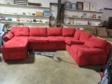 KLAUSSNER 3 PIECE RED SECTIONAL