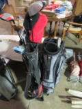 2 GOLF BAGS WITH CLUBS