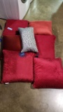 DECORATIVE RED PILLOWS