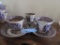 VINTAGE POTTERY CUPS WITH BOWLS. NO NAME