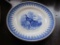 BLUE PORCELAIN TURKEY PLATE