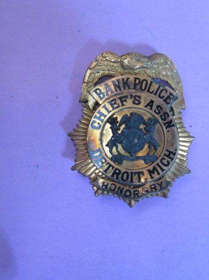 HONORARY BANK POLICE CHIEFS ASSOCIATION DETROIT MICHIGAN PIN