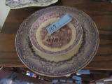PEARL STONEWARE PLATE AND OTHER BOWL